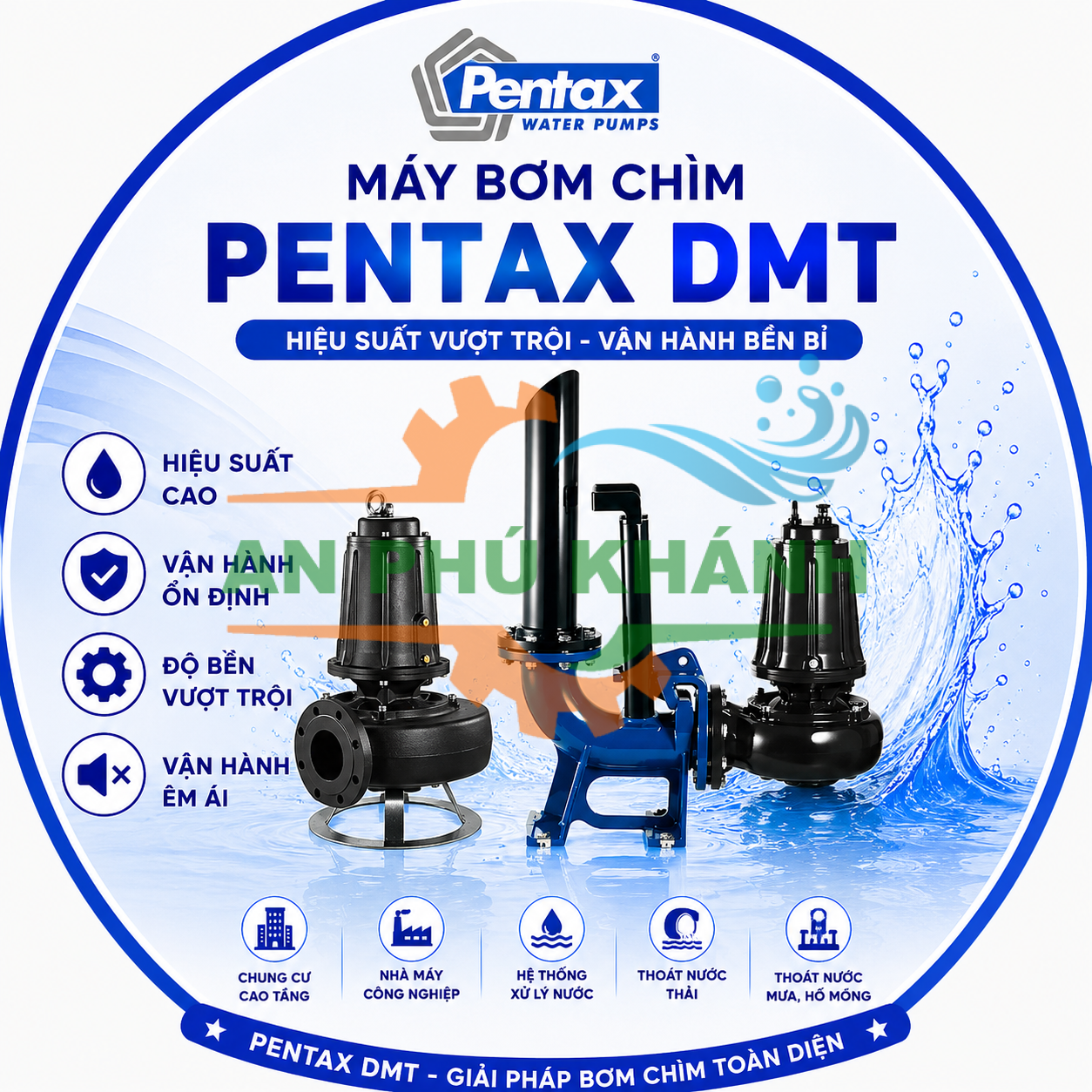 Máy bơm chìm nước thải Pentax DMT