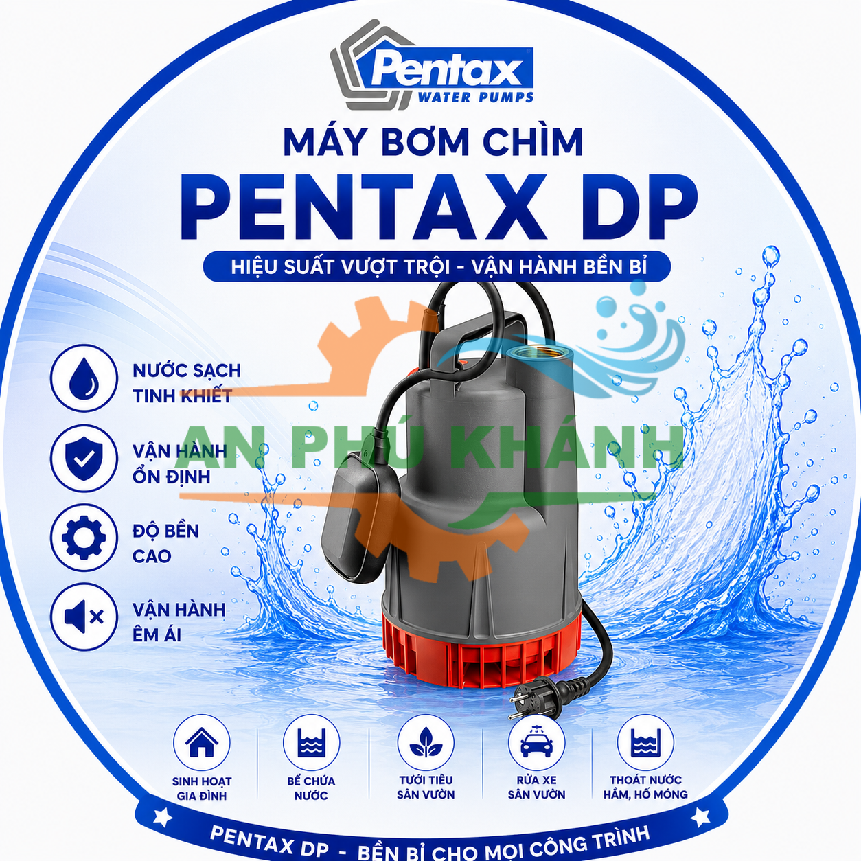 Máy bơm chìm nước thải Pentax DP