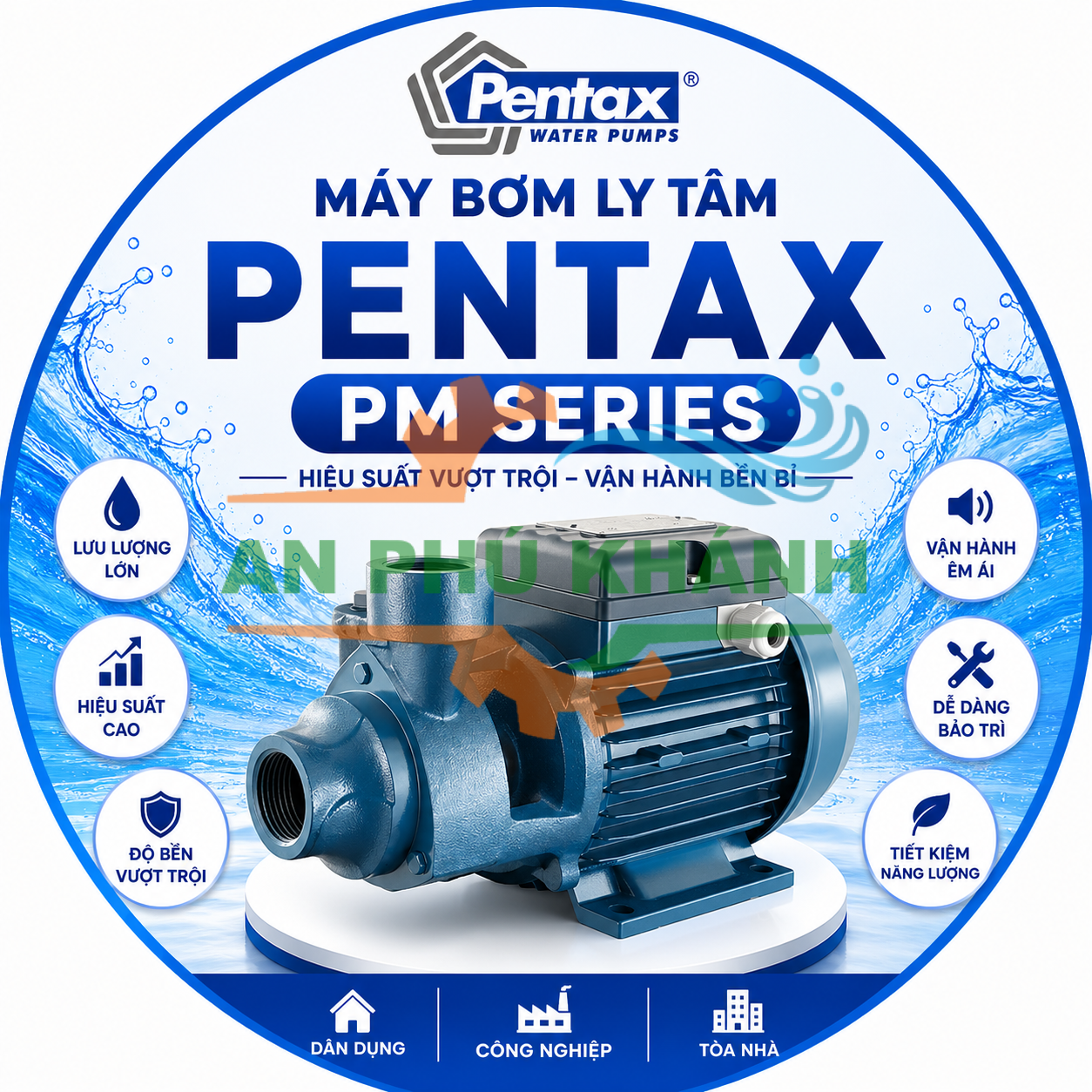 Máy bơm nước ly tâm Pentax PM