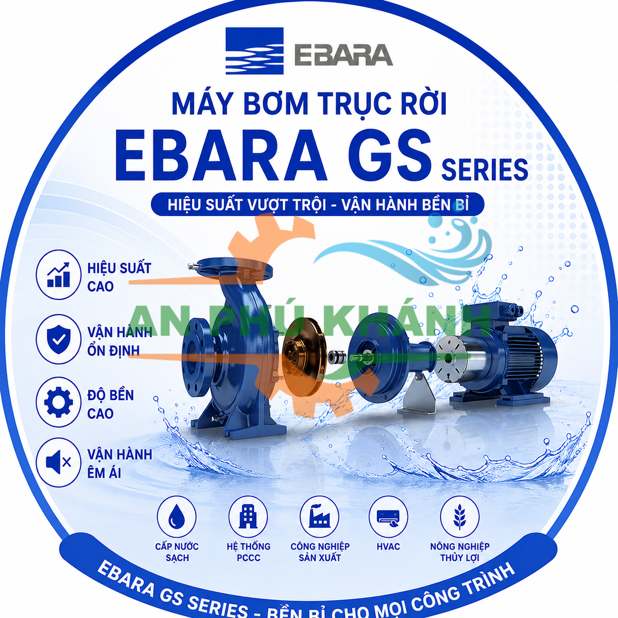 Máy bơm trục rời Ebara GS