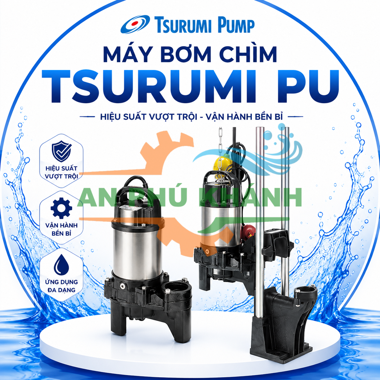 Máy bơm chìm Tsurumi PU