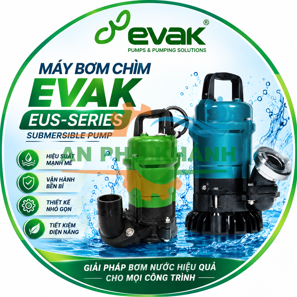 Máy bơm chìm nước thải Evak EUS