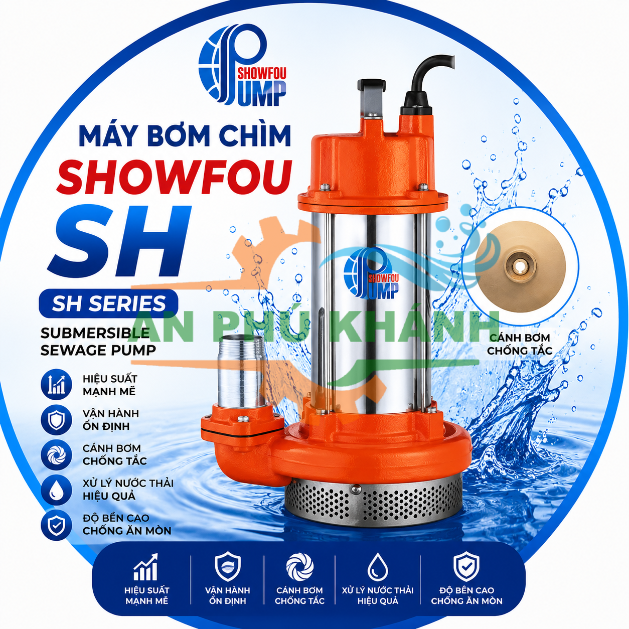 Máy bơm chìm nước thải Showfou SH