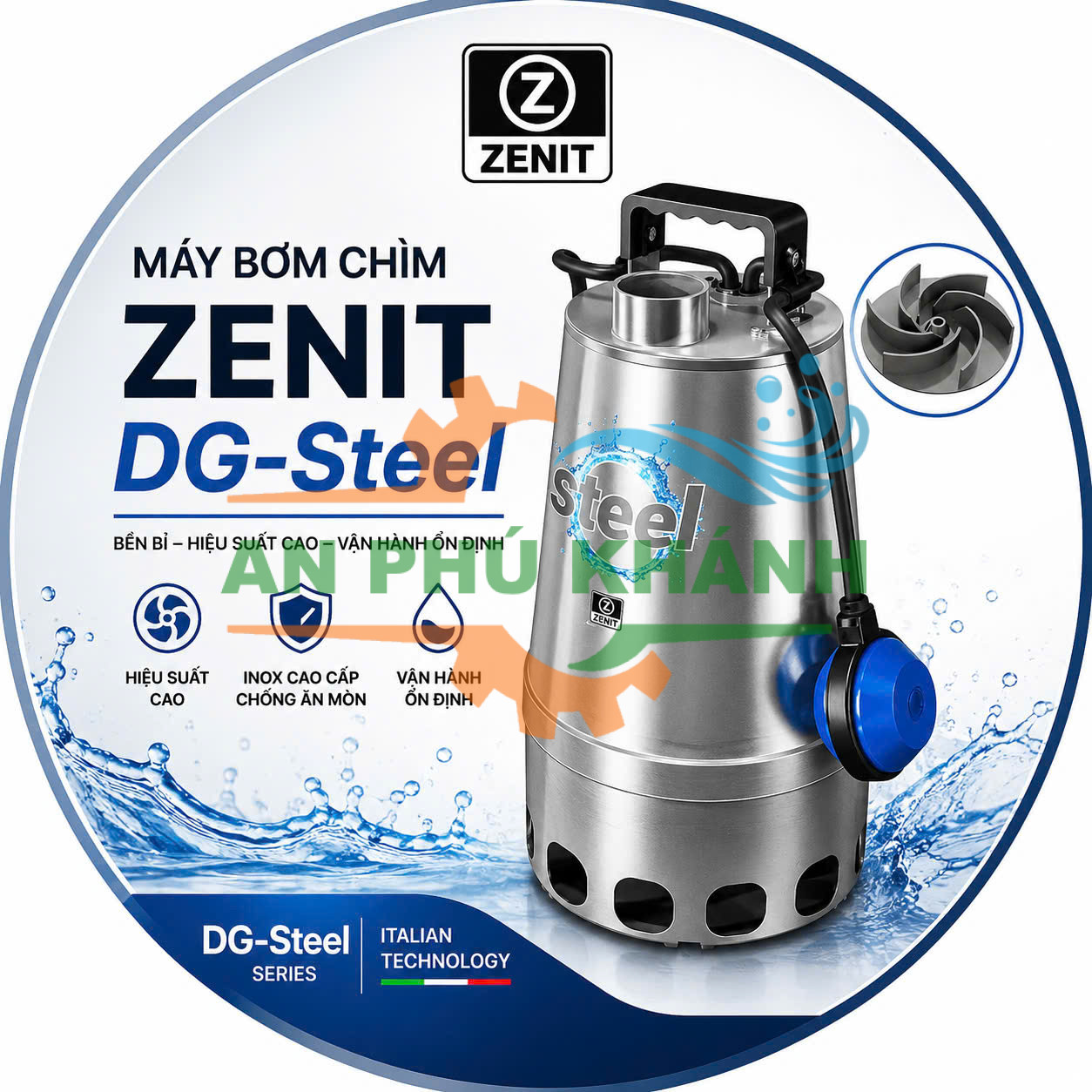 Máy bơm chìm nước thải Zenit DG-Steel