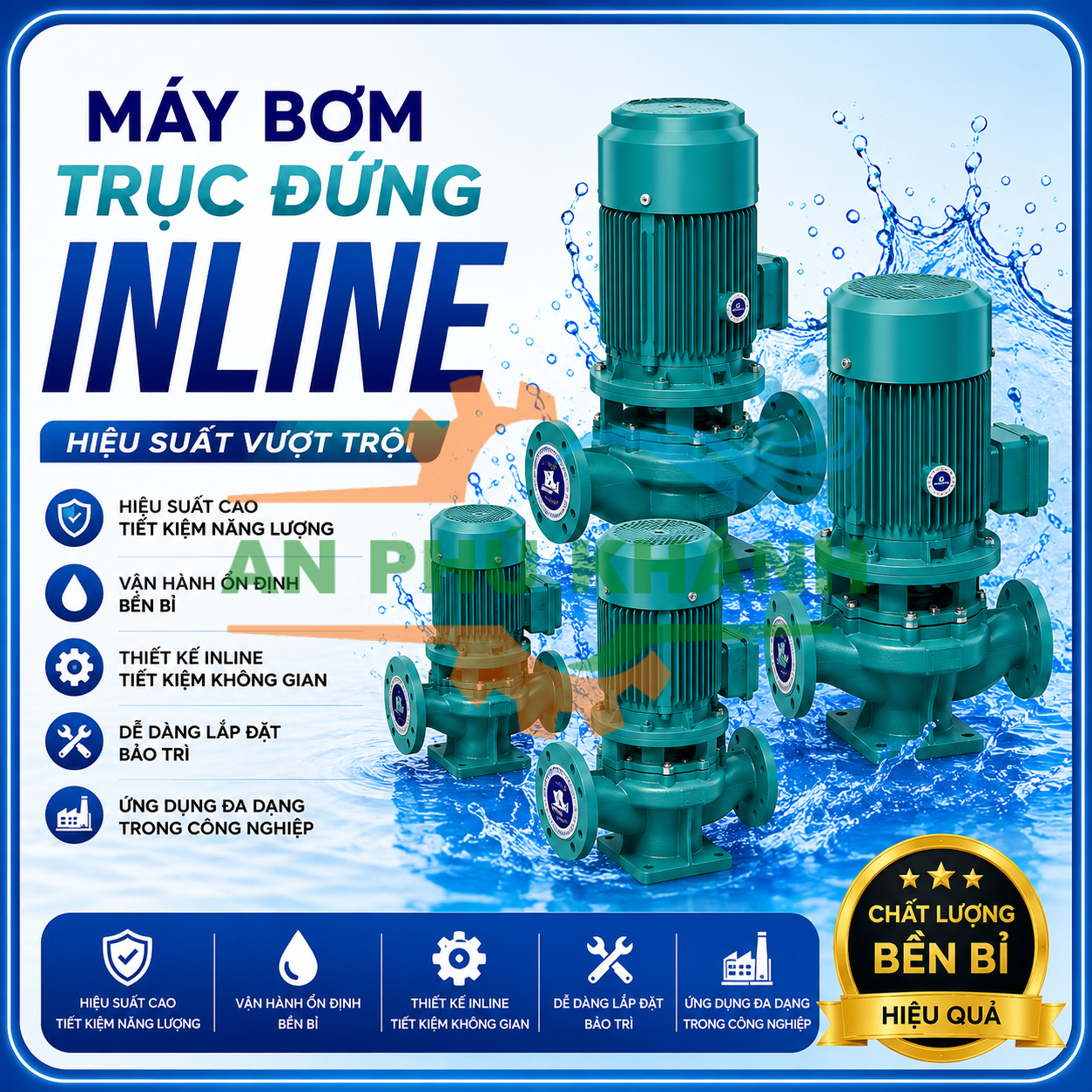 Máy bơm trục đứng Inline IRG